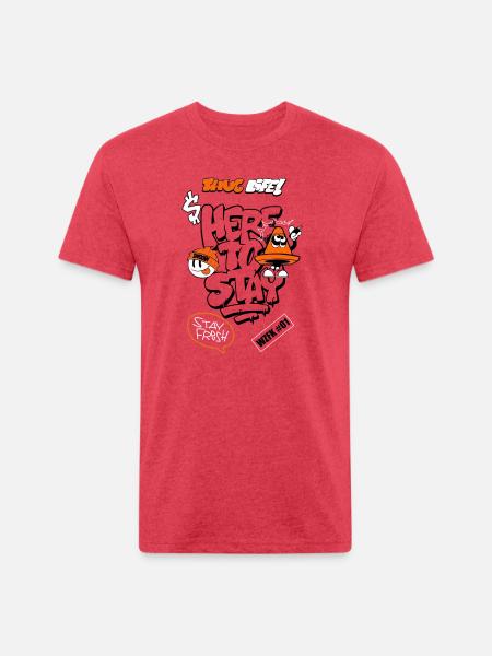 Graffiti Cone Stay Frosty Tee - Unisex Poly/Cotton T-Shirt - heather red