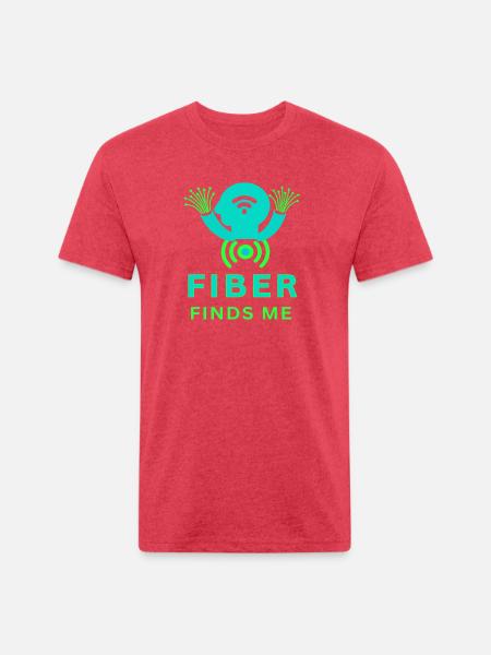 Fiber_Finds_Me_-_sized - Unisex Poly/Cotton T-Shirt - heather red