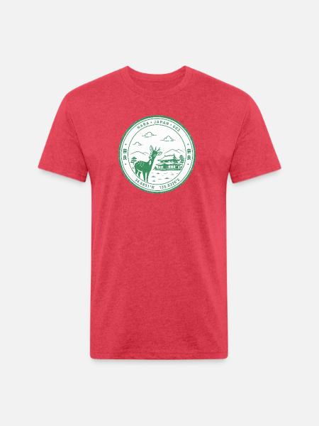 Nara Eki Art - Unisex Poly/Cotton T-Shirt - heather red