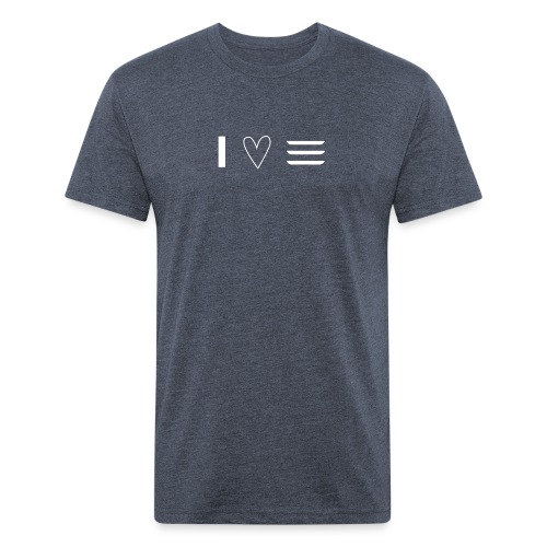 I <3 my car - Men’s Fitted Poly/Cotton T-Shirt