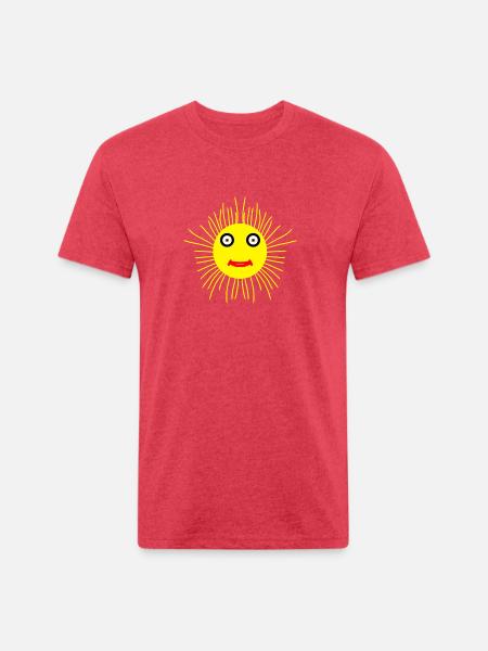Sunrise Serenity - Unisex Poly/Cotton T-Shirt - heather red