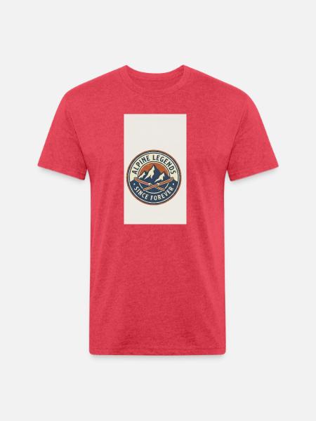 Alpine Legends Crest - Unisex Poly/Cotton T-Shirt - heather red