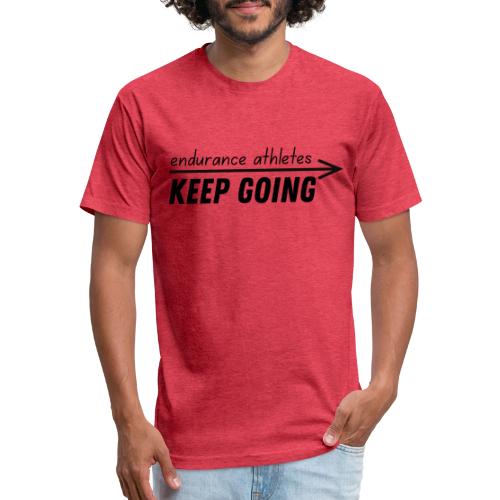 Endurance athletes KEEP GOING - Men’s Fitted Poly/Cotton T-Shirt