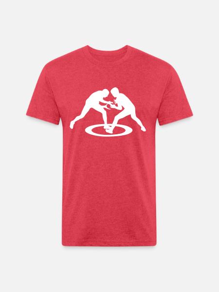 Wrestling, freestyle wrestling - Unisex Poly/Cotton T-Shirt - heather red