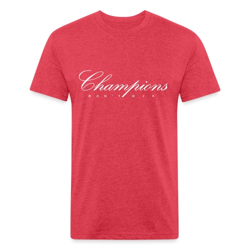 Champions Red - Men’s Fitted Poly/Cotton T-Shirt