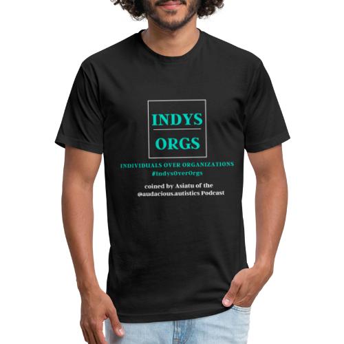 Indys over Orgs - Men’s Fitted Poly/Cotton T-Shirt