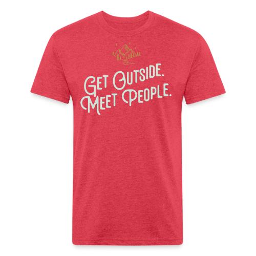 Get Out. Meet People. Reversed - Unisex Poly/Cotton T-Shirt