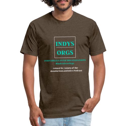 Indys over Orgs - Men’s Fitted Poly/Cotton T-Shirt
