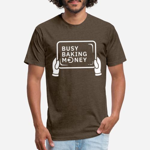 CakeDeFi Busy Baking Money - Fitted Cotton/Poly T-Shirt by Next Level