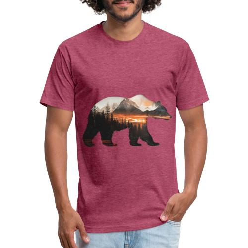 Canada Bear: fiery tones - Unisex Poly/Cotton T-Shirt