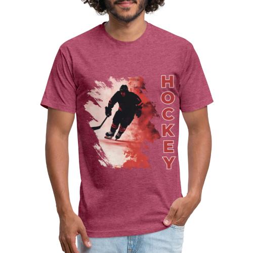 Hockey Fire - Unisex Poly/Cotton T-Shirt