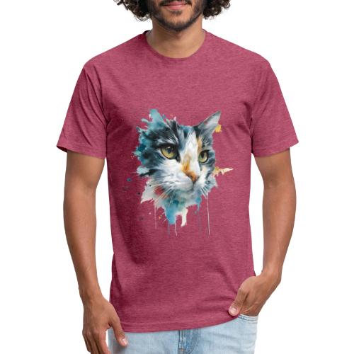 Watercolor cat face - Unisex Poly/Cotton T-Shirt