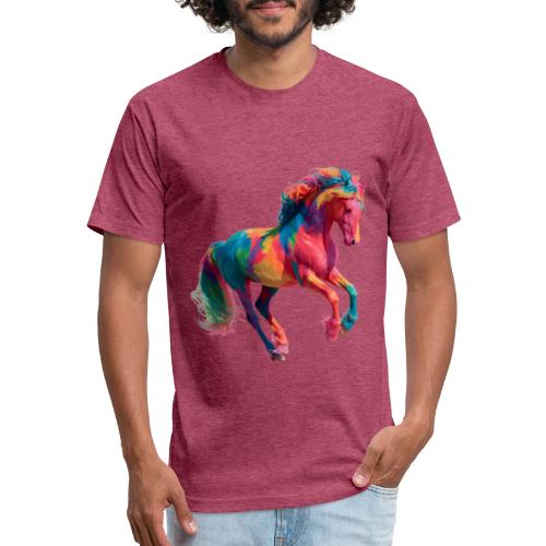 Colorful Paint Splatter Horse Art - Unisex Poly/Cotton T-Shirt
