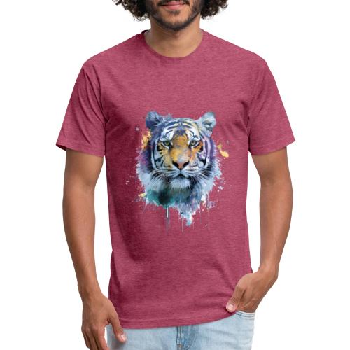 Splash-Art Tiger Face - Unisex Poly/Cotton T-Shirt