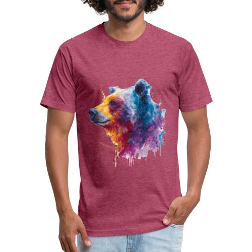 Watercolor Bear Portrait - Unisex Poly/Cotton T-Shirt