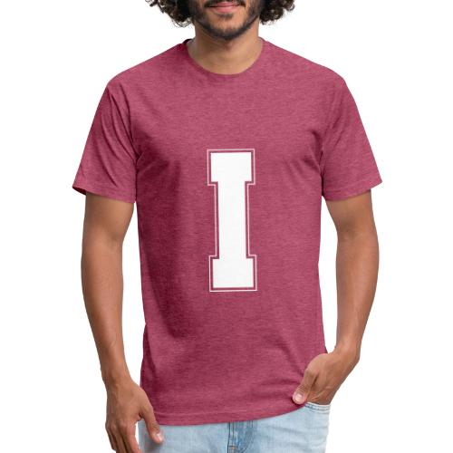 White Letter I – Varsity Alphabet Monogram - Unisex Poly/Cotton T-Shirt