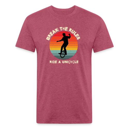 Break The Rules Ride A Unicycling - Unisex Poly/Cotton T-Shirt