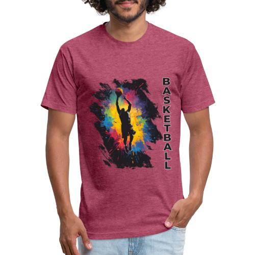 High Energy Basketball Paint Splatter Art - Unisex Poly/Cotton T-Shirt