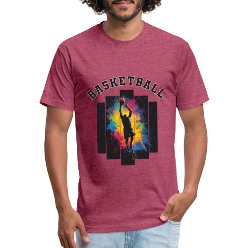 Basketball Slam Dunk Splash Design - Unisex Poly/Cotton T-Shirt