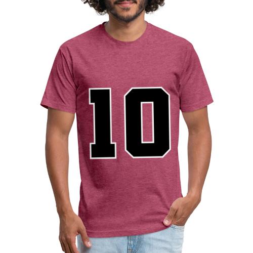 Varsity Number 10 Athletic Design - Unisex Poly/Cotton T-Shirt