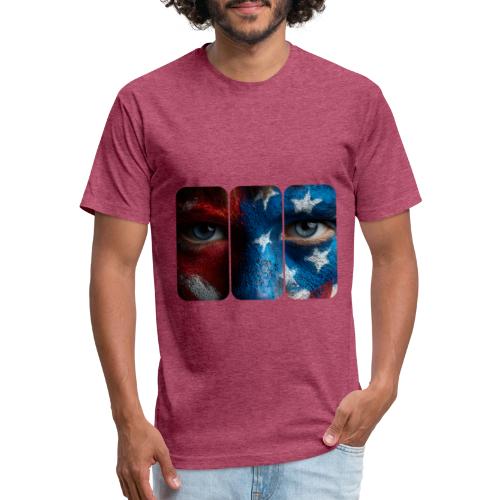 USA: Painted for the Flag - Unisex Poly/Cotton T-Shirt