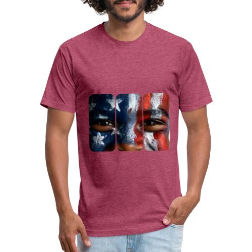 USA: Three Panels of Pride - Unisex Poly/Cotton T-Shirt