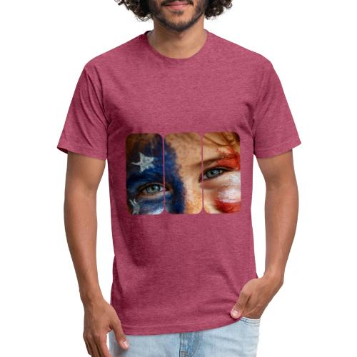 USA: Patriot Gaze - Unisex Poly/Cotton T-Shirt