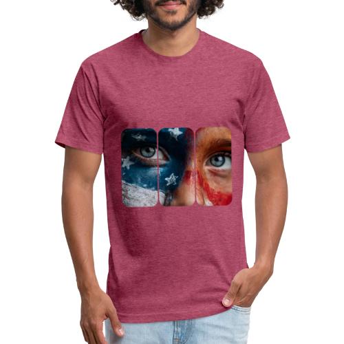 USA: Star-Spangled Glance - Unisex Poly/Cotton T-Shirt