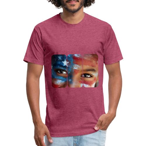 USA: Eyes of the Flag - Unisex Poly/Cotton T-Shirt