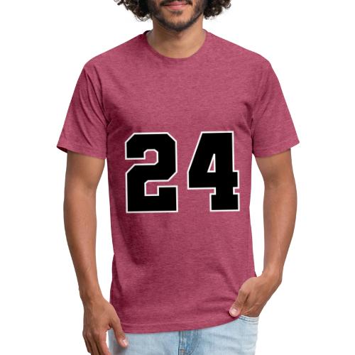 Varsity Number 24 College Font - Unisex Poly/Cotton T-Shirt