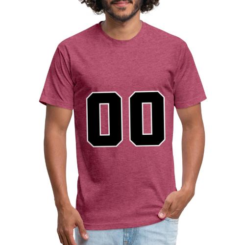 Varsity 00 Athletic Number Design - Unisex Poly/Cotton T-Shirt