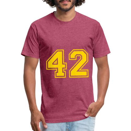 Number 42 in a classic athletic collegiate font - Unisex Poly/Cotton T-Shirt