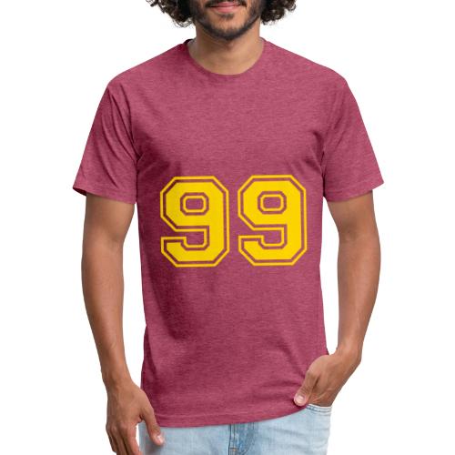 Number 99 in a classic athletic collegiate font - Unisex Poly/Cotton T-Shirt