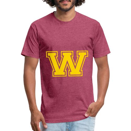 Letter W – Capital Athletic Alphabet Monogram - Unisex Poly/Cotton T-Shirt