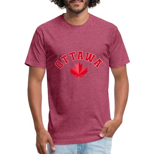 Ottawa with maple leaf - Unisex Poly/Cotton T-Shirt