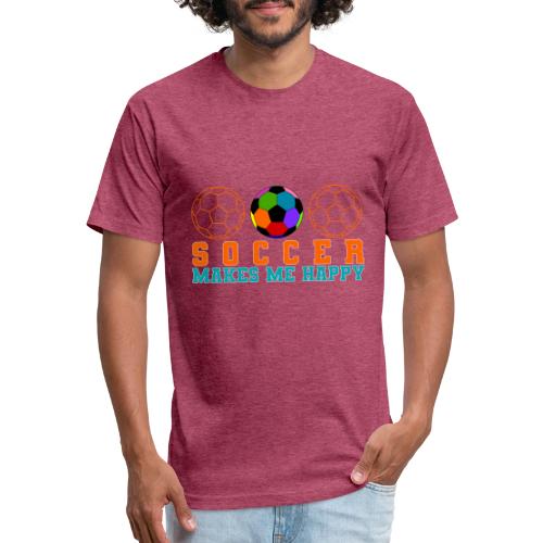 Soccer Makes Me Happy - Unisex Poly/Cotton T-Shirt