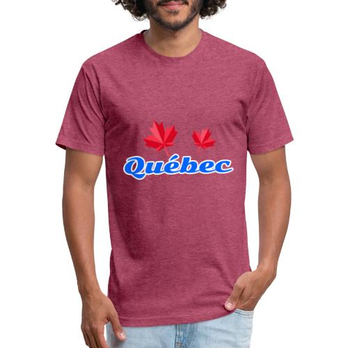 Québec with two red maple leaves - Unisex Poly/Cotton T-Shirt