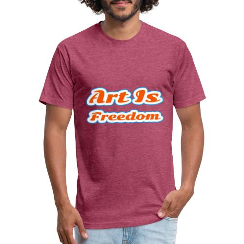 Art Is Freedom — Creative Expression Script - Unisex Poly/Cotton T-Shirt