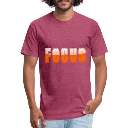 FOCUS Vibrant Orange Motivational Word Design - Unisex Poly/Cotton T-Shirt
