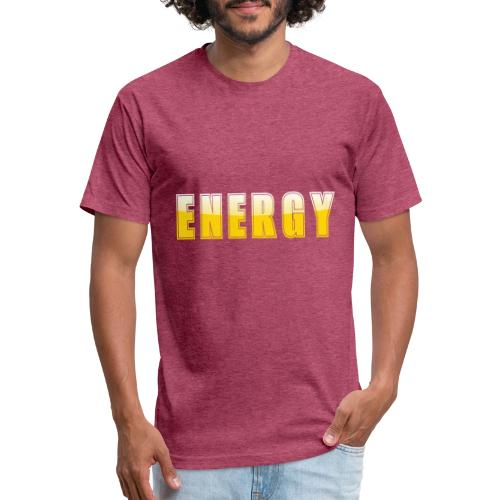 ENERGY Electric Yellow Power Word Design - Unisex Poly/Cotton T-Shirt