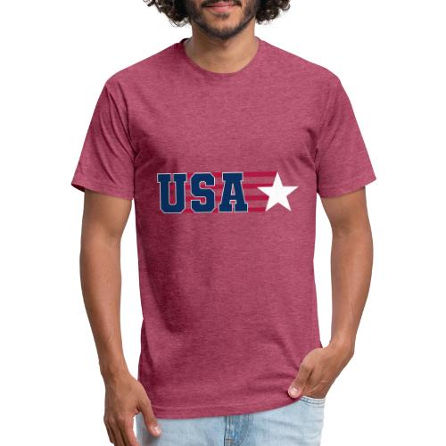 Star Stripe USA - Unisex Poly/Cotton T-Shirt