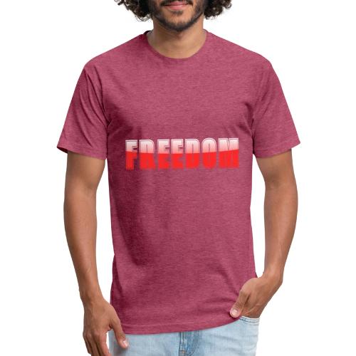 Freedom Typography Design - Unisex Poly/Cotton T-Shirt