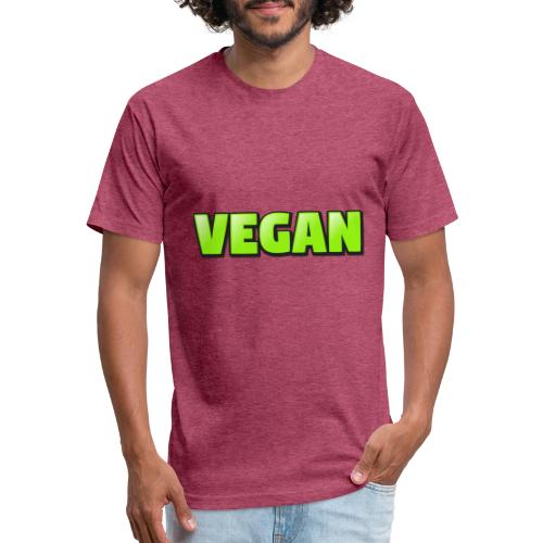 Vegan Bold Green Typography Design - Unisex Poly/Cotton T-Shirt