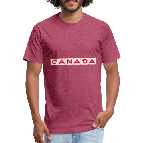 Canada, red letters on white background - Unisex Poly/Cotton T-Shirt