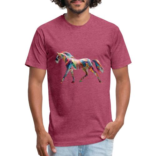 Colorful Abstract Horse Art Design - Unisex Poly/Cotton T-Shirt