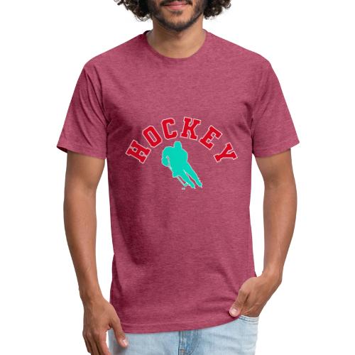 Hockey Player Silhouette - Unisex Poly/Cotton T-Shirt