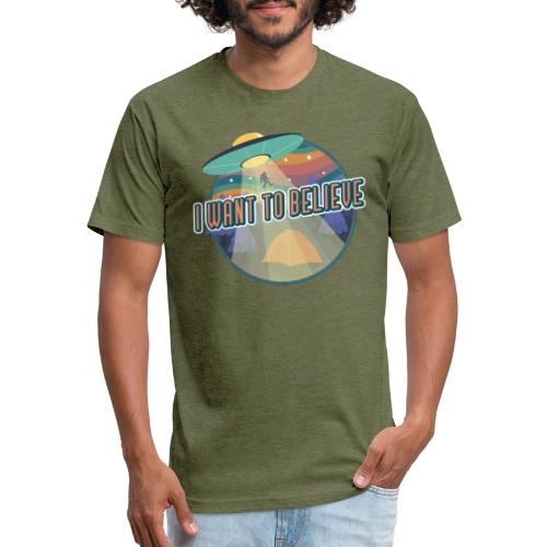 I Want To Believe - Men’s Fitted Poly/Cotton T-Shirt