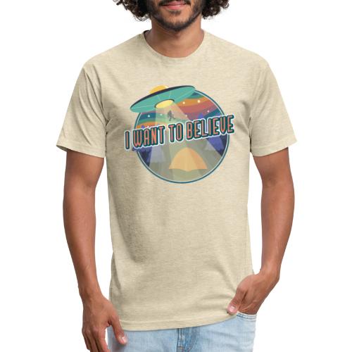 I Want To Believe - Fitted Cotton/Poly T-Shirt by Next Level