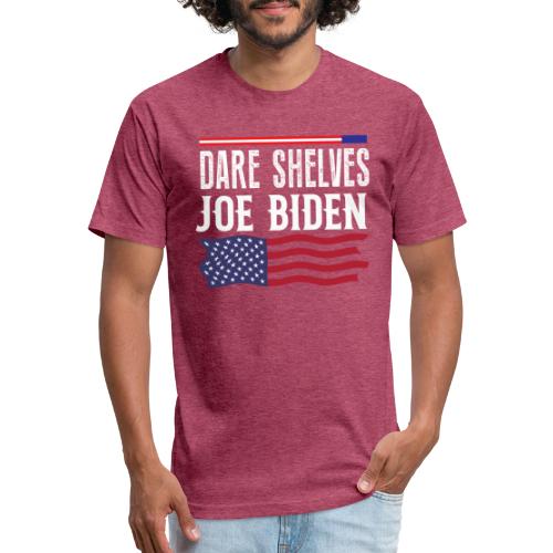 Bare Shelves Biden Funny Meme T-Shirt - Men’s Fitted Poly/Cotton T-Shirt