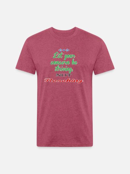 striving no reaching - Unisex Poly/Cotton T-Shirt - heather burgundy